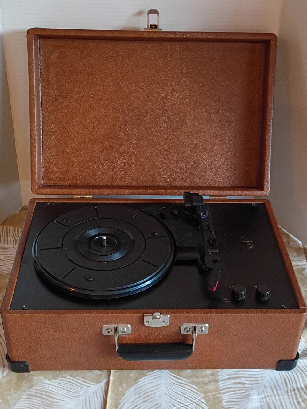 Genuine Leather Crosley Turntable